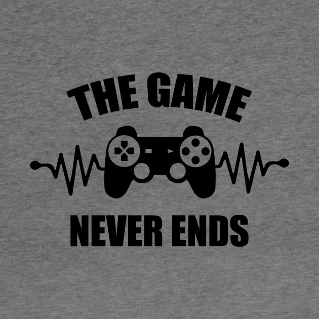 game never ends heartbeat controller gamer quote gaming by jodotodesign